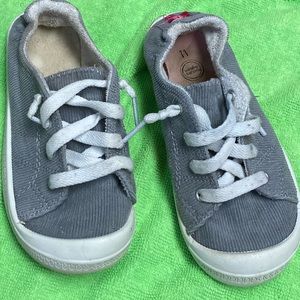 Girls Corduroy Slip on Sneakers